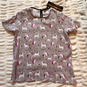 Nooworks L unicorn top NWT.